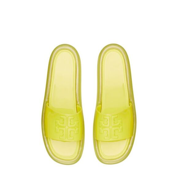 NWT TORY BURCH Womens Yellow Comfort Bubble Square Toe Slip On Jelly 9 M - Picture 3 of 4